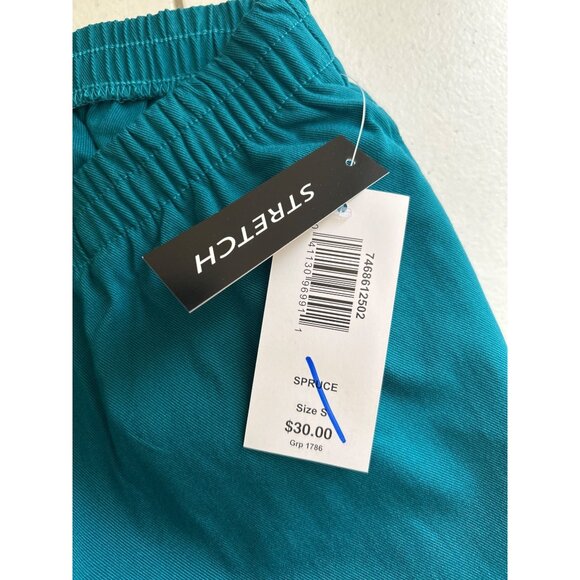 BonWorth Stretch Green Straight Leg Elastic Waist Womens Pants Size S - Picture 5 of 8